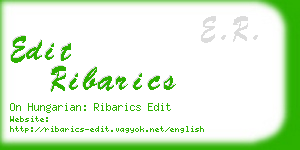 edit ribarics business card